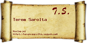 Terem Sarolta névjegykártya
