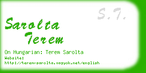 sarolta terem business card